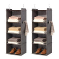 Hanging Closet Organizer 4 Shelf - Hanging Cube Organizer with Pockets, Sweater Shoe Storage, Max Storage for RV Closet, Grey (2)