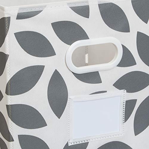 MAX Houser Fabric Storage Bins Cubes Baskets Containers with Dual Plastic Handles for Home Closet Bedroom Drawers Organizers, Flodable, Grey, Set of 4 - color: 27 dark grey