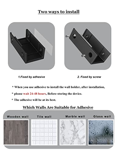 Under Desk Laptop Holder Under Desk Rack Mount for Keyboard & Small Devices Also Fit for Cable Box Wall Mount Tray Organizer Like Routers, Modems, Network Switch and More - color: Black