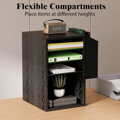 Unionly, Literature Organization Paper Storage Slot, Office Desk File Organizer, Desktop Wood Mailbox For Teacher Classroom, 6 Tier Adjustable Countertop Mail Sorter, Mailboxes With Name Slots, Black - color: Black, size: 6 Slots