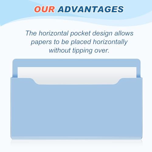 Fuutreo 6 Pcs Magnetic Wall File Organizer Magnetic Wall File Holder Refrigerator Magazine Holder for Mail Letters Paper(Vintage Boho,Horizontal-large) - color: Vintage Boho, size: Horizontal-Large