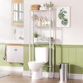 AmazerBath Over The Toilet Storage Bamboo, Bathroom Over Toilet Organizer Rack, 3-Tier Over Toilet Shelf, Space Saver, White - style: White-3-tier