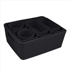 Simplify 10 Piece Organizing Set | Multiple Size Bins | Multipurpose | Office | Desk | Dorm | Bathroom | Storage Basket | Small Items | Accessories | Black - size: 10 Piece