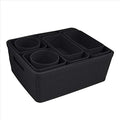 Simplify 10 Piece Organizing Set | Multiple Size Bins | Multipurpose | Office | Desk | Dorm | Bathroom | Storage Basket | Small Items | Accessories | Black (Pack of 6) - size: 10 Piece (Pack of 6)