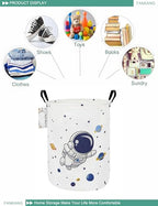 FANKANG Storage Basket, Nursery Hamper Canvas Laundry Basket Foldable with Waterproof PE Coating Large Storage Baskets for Kids Boys and Girls, Office, Bedroom, Clothes,Toys(Reading) - color: Reading