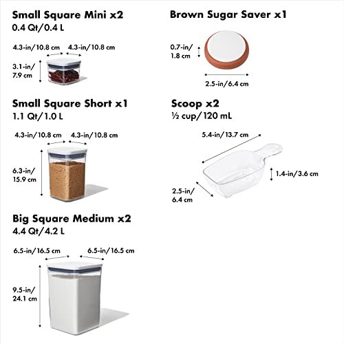 OXO Good Grips 8-Piece Baking Essentials POP Storage Container Set - style: Baking Set