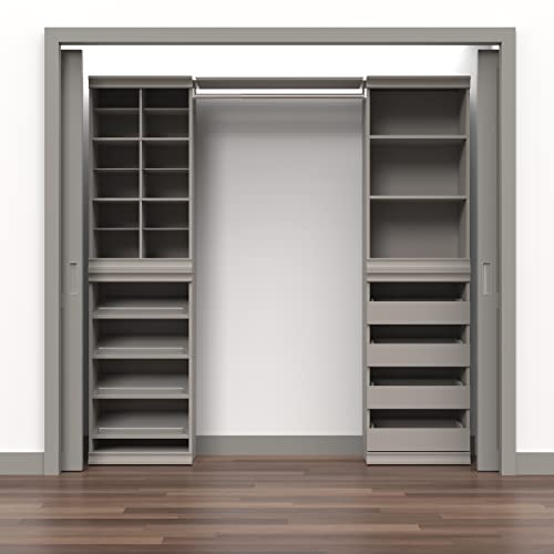 ClosetMaid Modular Storage Shelf Unit with 3-Shelves, Taupe - color: Taupe