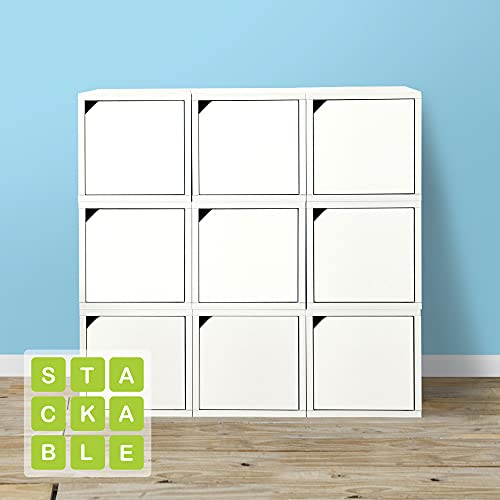 Way Basics Closet Organizer and Storage - Modular Connect Door Cube (Tool-free Assembly),11.2"D x 11.2"W x 12.6"H, White - color: White
