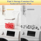 Gute Laundry Pod Holder with Lid - 67oz Sealed Automatic Pop-Up Dispenser, Laundry & Dishwasher Pods for Laundry Room Organization-2L - color: 2L