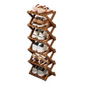 Shoe Racks, Foldable Shoes Organizer Free Standing Shelf for Entryway, Closet, Bedroom, Hallway, | Natural | Functional | Multifunctional Shoe Rack (Six layers of tawny) - color: Six Layers of Tawny