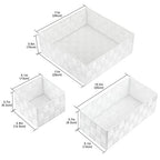Posprica Woven Storage Box Cube Basket Bin Container Tote Organizer Divider for Drawer,Closet,Shelf, Dresser (White) - color: White