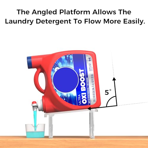 ZHANDEYUA Liquid Laundry Holder, Stand for Laundry Room Organization and Storage, laundry detergent dispenser (Clear) (1Pack)