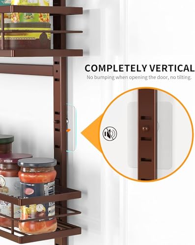 Moforoco Bronze 9-Tier Over The Door Pantry Organizer, Pantry Organization And Storage, Metal Hanging Spice Rack Shelves Door, Home & Kitchen Essentials, Laundry Room Bathroom Organization - color: Bronze, size: 9-Tier Standard