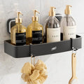 TAILI Shower Caddy Suction Cup, Heavy Duty Shower Organizer for Bathroom, Removable Shelves for Inside Shower, Wall Mounted Aluminum Storage for Bathroom Holder, Dark Gray - style: 1 × Dark Grey