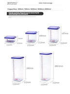 Airtight Food Storage Container With Lids 9PCS Family Set, BPA-Free Food-grade Plastic Stackable Leak-proof Kitchen Pantry Organizers for Pasta, Nuts, Dry Goods, Snack,Modular Design (Purple) - color: Purple