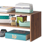 Whitmor Wood Stackable 2-Shelf Shoe Rack, Walnut, 24 inches - color: Walnut, size: 24 INCH