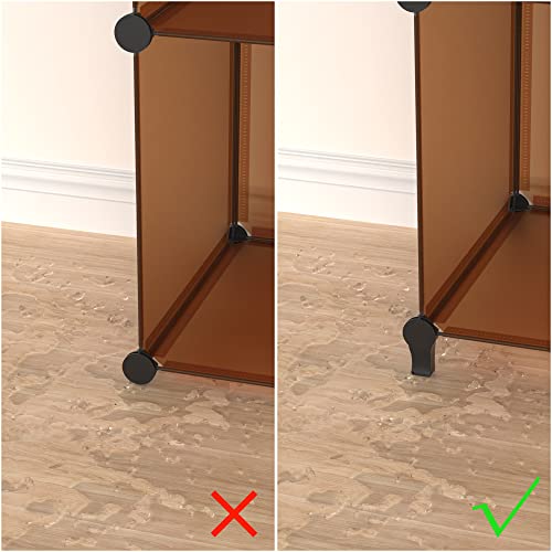 HOMIDEC Closet Organizer, 12-Cube Closet Organizers and Storage, Cube Storage Organizer for Kids, Closet, Bedroom, Bathroom, Office, Brown - color: Brown