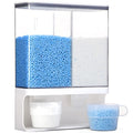 Laundry Dispenser, Wall Mounted Laundry Dispenser with 2 Cups, Laundry Container (105 oz) - color: White
