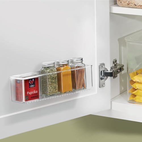 iDesign Adhesive Organizer Bin - Damage-Free Hanging for Kitchen, Bathroom, or Office - Set of 4 - Clear - style: Pack of 4