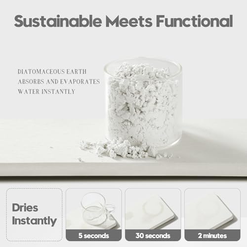 2PCS White Water Absorbing Diatomite Stone Drying Soap Dish Sink Vanity Tray for Bathroom/Kitchen Counter, Sponge Holder Mat Dispenser Rack Faucet Splash Guard Caddy Organizer, 9"x3.5" - color: 2 Pack - White, size: 9" X 3.5"