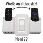 The No-Screwups Remote Control Holder by Mount Genie (Black): Wall Mount with No Damaging Screws or Tape. Installs in Seconds on Any Light Switch. Great for TV, Ceiling Fan and Roku Remotes. - color: Black