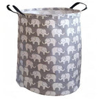 KUNRO Kids Laundry Hamper Clothes Gift Basket Storage Laundry Baskets Organizer Bin with Handles for Nursery Room (Elephant) - color: Elephant