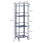 Convenience Concepts Xtra Storage 4 Tier Folding Metal Shelf, White - color: White