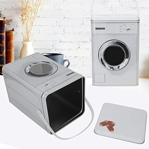 Large Capacity Metal Laundry Detergent Container, Farmhouse Style Storage Box with Handle for Laundry Room Decor
