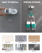 BEZOX Mop Holder with Hook - Drill Free Wall Mount Broom Holders Gripper, Cleaning Supplies Organizer Utility Holder - 1PCS - style: Modern