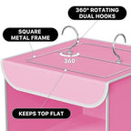Simple Houseware 3-Shelf Hanging Closet Organizer, Fabric Storage Shelves with 57L Capacity, Pink - color: Pink