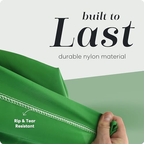 Nylon XL Laundry Bag - Locking Drawstring Closure, Machine Washable, These Large Bags Will Fit a Laundry Basket and Strong Enough to Carry up to Two Loads of Clothes (Green | 22" x 32") - color: Green, size: 22" x 32"