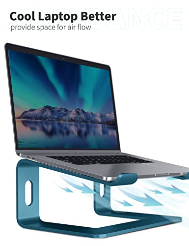 SOUNDANCE Laptop Stand, Aluminum Computer Riser, Ergonomic Laptops Elevator for Desk, Metal Holder Compatible with 10 to 15.6 Inches Notebook Computer, Navy Blue - color: H-Navy Blue, size: For 10 to 15.6 Inches Laptop