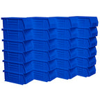 Akro-Mils 30220 AkroBins Plastic Storage Bins, Space-Saving Stackable Bins for Garage, Pantry, Craft Organization, 7" x 4" x 3", Blue, 24-Pack - color: Blue
