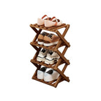 Shoe Rack - Foldable Vertical Shoe Rack for Entryway,Durable and Easy to Assemble,Applicable to Home Entrance, Closet and Bedroom (Tawny-4 Layers) - color: Tawny-4 Layers