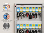 32-Key Smart Key Lock Box Wall Mount – Commercial Key Cabinet with App, Keypad, Bluetooth & WiFi Unlock (Sold Separately), Access Log Tracking, Key Management System for School, Office - size: 32 keys (Smart)