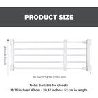 Geetery 4 Pcs Closet Tension Shelf Metal Expandable Closet Shelf Dividers Adjustable DIY Shelf Separators in Closet Tension Rod Storage Rack for Cabinet Kitchen Wardrobe (15''-21.65'' X 9.45'') - size: 15''-21.65'' x 9.45''