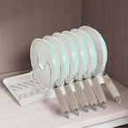Cooking Sheet Organizer Pan Pot Organizer Lid Holder Baking Sheets Cutting Board Adjustable Storage Rack for Kitchen Cabinet
