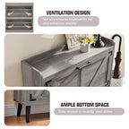 Barnyatoh Shoe Storage Cabinet with 2 Flip Drawers, Farmhouse Hidden Shoe Organizer, Narrow Slim Shoe Rack Cabinet for Entryway Hallway,Washed Gray - color: Washed Gray