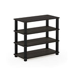 Furinno Turn-S-Tube 4-Tier Shoe Rack, Espresso/Black - color: Espresso/Black, size: 4-Tier (23.6"W)