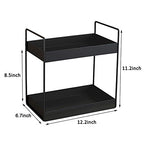 2 Tier Bathroom Counter Organizer, Standing Vanity Organizer Shelf for Bathroom Storage Organization, Countertop Skincare Makeup Organizers Holder, Black