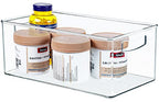 Hudgan 2 Pack Straight Sides Stackable Pantry Organizer Bins for Home Edit - 13.5''L x 7.5''W x 5.5''H - size: 2 XL