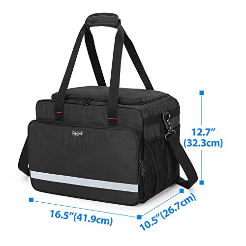 samdew Large Detailing Bag, Detail Organizer for Auto Detailing Supplies Storage, Car Cleaning Caddy for Vehicle Wash Tools, Car Care Box for Detailing Bottles, Towel, Buffer and More, Bag Only