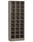Tribesigns 10-Tier Shoe Storage Cabinet, Gray Wooden Shoe Rack with 30 Cubbies, Freestanding Tall Entryway Shoe Organizer for Closet, Entryway, Living Room - color: Grey