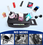Back Seat Cup Holder for Car, PU Leather Couch Sofa Bed Boat Cup Holder Tray, Organizer for Trucks, Minivans, SUVs, RVs, Vehicles, Holds Drinks, Remote, Snacks, with Side Pockets - color: Side Pockets