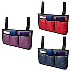 12.6×6.9in Sofa Armrest Organizer,Multifunctional Wheelchair Side Hanging Bag,Large Capacity Multiple Pockets Armrest Storage Pouch for Stroller Electric Wheelchair Walker Scooter (Army_Green)
