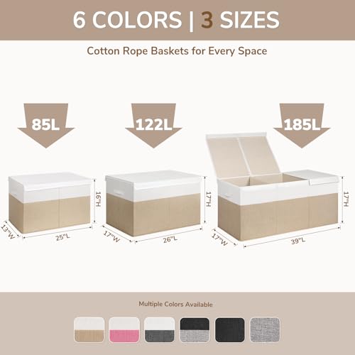 INDRESSME 185L Extra Large Toy Box, Toy Storage Organizer Collapsible Storage Bins with Lids Toy Chest for Playroom, Living Room, Toy Baskets Storage Kids, Boys Girls 39" x 17" x 17" (Black) - color: Black, size: 39"x17"x17"