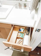 Lipper International 824, Bamboo Wood 4-Compartment Organizer Tray, 11 5/8" x 7 7/8" x 1 3/4" - color: Bamboo Wood, size: 4-Compartment, 11 5/8" x 7 7/8" x 1 3/4"