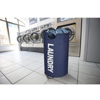 Maxsilan 90L Large Laundry Basket, Freestanding Tall Clothes Hamper, Collapsible Laundry Bag, Dark Blue - color: Dark Blue, size: 90L