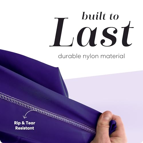 Nylon Laundry Bag - Locking Drawstring Closure and Machine Washable. These Bags will Fit a Laundry Basket or Hamper and Strong Enough to Carry up to Three Loads of Clothes. (Purple) - color: Purple, size: 22" x 32"