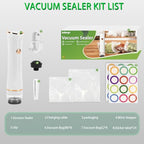 Compact Vacuum Sealer for Food Storage & Preservation,with Reusable Bags, Ultra-long 100-minutes Vacuuming Time,Chef-Preferred 6X Freshness Keep for Home Kitchen RV Travel Seal Meal